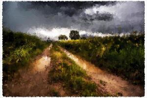 Abstract Impressionism Nature Landscape Digital Painting photo