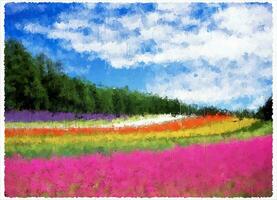 Abstract Impressionism Nature Landscape Digital Painting photo