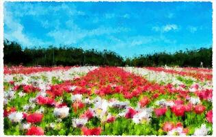 Abstract Impressionism Nature Landscape Digital Painting photo