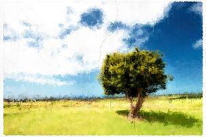 Abstract Impressionism Nature Landscape Digital Painting photo