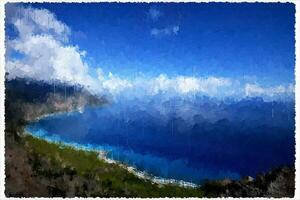 Abstract Impressionism Nature Landscape Digital Painting photo