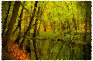 Abstract Impressionism Nature Landscape Digital Painting photo