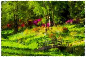 Abstract Impressionism Nature Landscape Digital Painting photo