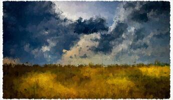 Abstract Impressionism Nature Landscape Digital Painting photo