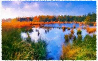 Abstract Impressionism Nature Landscape Digital Painting photo