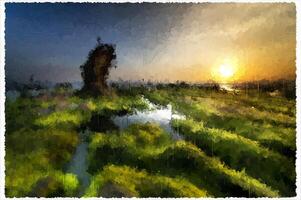 Abstract Impressionism Nature Landscape Digital Painting photo