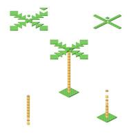 Concept with a palm tree in isometric style for printing and design.Vector illustration. vector