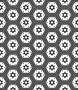 Black and white seamless abstract pattern. Background and backdrop. Grayscale ornamental design. vector