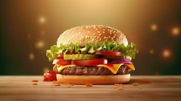 burger 3d Generative AI photo