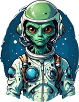 Astronaut Alien Cartoon AI Generative png