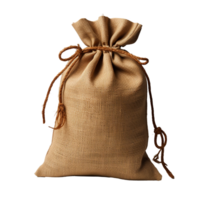 Burlap sack on transparent background, created with generative AI png