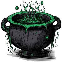 Cauldron on White vector