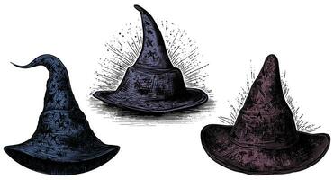 Witch Hats Set vector