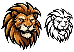 Lion Head Mascot vector