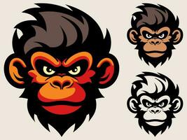 Mean Monkey Mascot vector