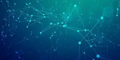 Digital technology speed connect blue green background, cyber nano information, abstract communication, innovation future tech data, internet network connection, Ai big data, lines dots illustration vector