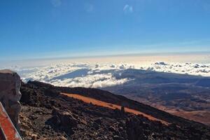 empty landscape with the Spanish peak volcanoes on Tenerife, Canary Islands photo