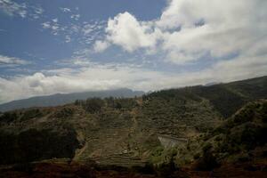 summer natural landscape of the Canary Island Gomera in Spain photo