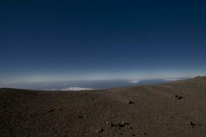 empty landscape with the Spanish peak volcanoes on Tenerife, Canary Islands photo