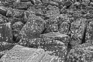 old ruins of the ancient temple of Athena in Priene in Turkey on a hot summer day photo