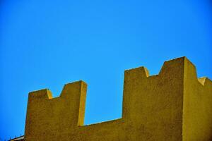 interesting, minimal background with bright architectural details in close-up photo