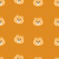 Seamless pattern with cute cartoon deer, for fabric prints, textiles, gift wrapping paper. colorful vector for children, flat style