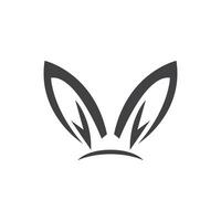 Rabbit logo vector art template illustration