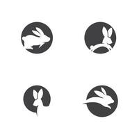 Rabbit logo vector art template illustration