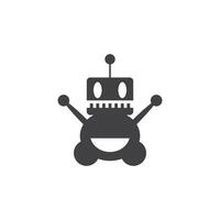 Robot logo template vector icon illustration design