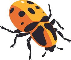 Crowned Bug Badge Sovereign Beetle Icon vector