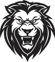 Wildcat Artistry On the Prowl in Lion Icon Vector Sleek Sovereign Black Vector Lion Logo Design