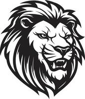 Fierce Sovereign A Lion Logo in Vector Regal Ruler The Black Lion Emblem Logo Design