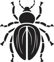 Majestic Bug Mark Beetle Lineage Badge vector