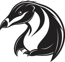 Black Vector Anteater Logo A Mark of Distinction Elegance in Simplicity Black Anteater Vector Symbol