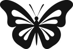 único mariposa Insignia ónix elegancia vector insecto icono sutil gracia