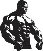 Monolithic Fitness Magic Vector Sculpted Elegance Unseen Powerhouse Bodybuilder Vector Art