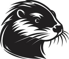 Clever Beaver Badge Beaver Crest Design vector