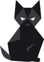 Whiskered Elegance in Vector Form Sleek and Geometric Cat Design