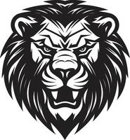 salvaje monarca negro león símbolo en vector vector orgullo negro león logo