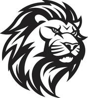 tintero monarca negro león logo felino majestad vector león insignias