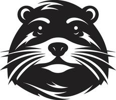 Beaver Monarch Profile Beaver Tribe Insignia vector