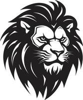 Enigmatic Dominance A Black Lion Symbol Lions Legacy A Vector Icon in Black