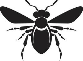 Winged Warrior Hornet Logo Stinging Swirl Vector Art