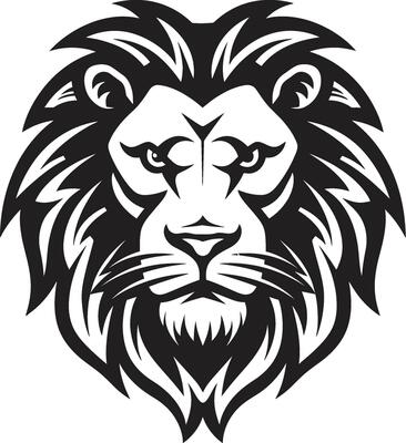Enigmatic Strength Black Lion Emblem in Vector Majestic Obsidian A Lion Logo in Vector