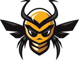 Hornet Stingers and Wing Emblem Minimal Hornet Elegance in Vector Art