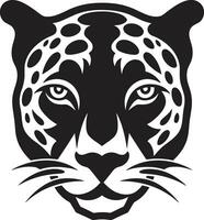 Graceful Carnivore Tail and Spots Mark Nocturnal Majesty Monochrome Jaguar Profile vector