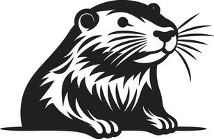 Beaver Regal Icon Royal Beaver Heraldry vector