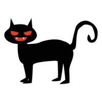 Creepy dark cat illustration vector