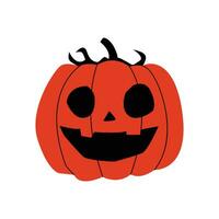 Spooky smiling pumpkin illustration vector
