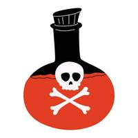 Deadly poison bottle illustration vector